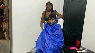 haircut turns into hard fucking session