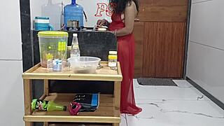 rohit had hardcore sex with soni in the kitchen while ajay was at office.