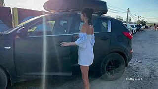 Two Girls Flashing Pussies in Public Without Panties! 😜