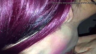 Tattoed Chick Sucks Stranger In Video Booth