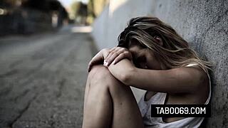 hey, watch this homeless teen 18+ aubrey sinclair get fucked by rich guy!