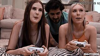 gamer roomie says, 'watch me cuck my lesbian girlfriend in the bedroom with doggystyle and cumshots'