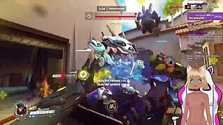Vtuber LewdNeko gets spanked while playing Overwatch part 2, what a fun game!