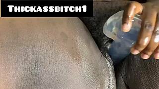 Bbw indulges in solo play with dildo for intense pleasure. Her curves shake with every thrust.