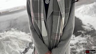 Can you handle this public train casting with cum on ass?