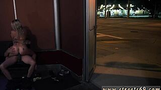 in the outdoors, amateur valerie white, a cute tiny 18+, performs a double blowjob