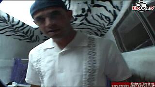 18yo latina student with curly hair and natural tits gets picked up for car sex