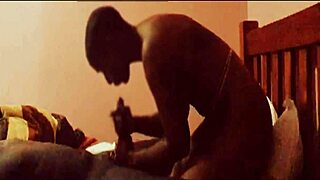 blonde babe with big tits gives blowjobs in lingerie and rides monster cock