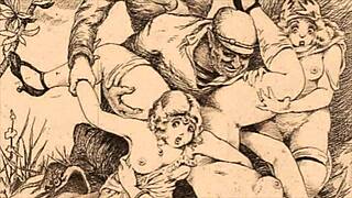 Vintage erotic illustration