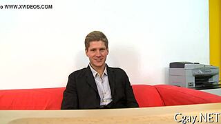 two guys having intense anal sex in a casual setting