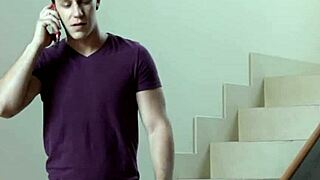 Horny gay studs engage in bareback foursome at gym