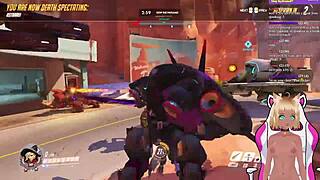 Vtuber LewdNeko gets spanked while playing Overwatch part 2, what a fun game!