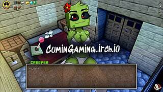 Minecraft parody hentai game episode with creeper girl and piglette in a fun adventure.