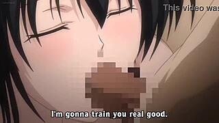 Can this anime slut handle double penetration and gangbang with facials?