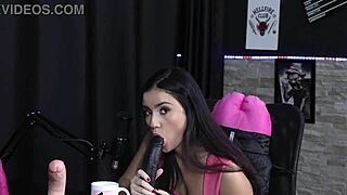 Brazilian Teen Karen Gonçalves Teases in Sheer Red Lingerie