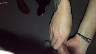 Tattoed Chick Sucks Stranger In Video Booth