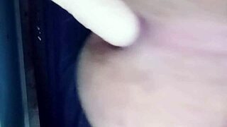 Blonde milf with gigantic tits feels wet orgasm from rough daddy fucking