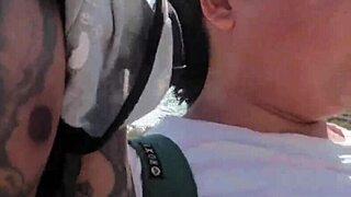 horny latina cums quickly on beach