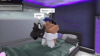 furry pet in playful riding session