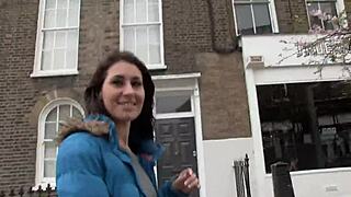 Hey, why's this beautiful slut pissing and teasing in public London?