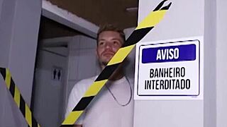 Fucking The Bathroom Employee: Intense Gay Action!