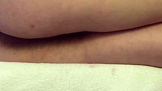 Teen 18+ Watches Porn, Squeezes Thighs For Hairy Pussy Orgasm