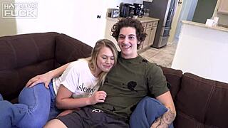 randy comes back for more, fucking the busty blonde teen marie in a sloppy deepthroat session