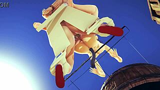 Kitty character in uncensored 3D hentai gets boobjob and creampie fuck in Japanese anime manga game porn.