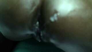 an amateur ebony woman experiences anal sex with a hairy dick and balls in pov perspective, capturing every intense moment of assfucking and cumshot