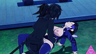 shinobu from kimetsu no yaiba getting doggystyle with big cock in hentai