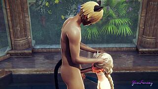 Disney Frozen Yaoi - Elsa Femboy Performs Oral Like A Pro - Japanese Asian Manga Anime Game Porn Gay