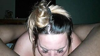 french vanilla bbw sucking cock in late night oral session