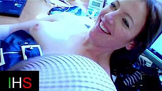 Girl next door gets ass and pussy penetrated together