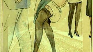 Check out this vintage erotic comic drawing.