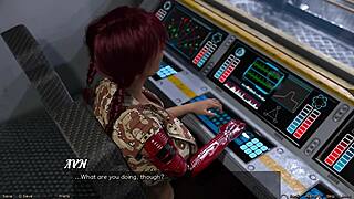 i'm stranded in space flirting with this cute half robot girl