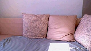 Petite asian teen boldly strips in socks and lingerie.