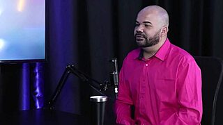 Paulo Avelar and Victoria Beatriz flash in sheer red