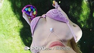povd easter bunny pov fuck big tit brunette easter holiday