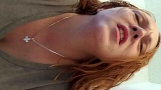 wife's big tits in bathroom quickie