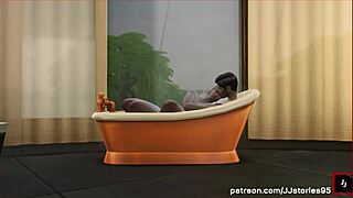 jj sims 4 dad pounds his stepson hard during their wild vacation getaway.