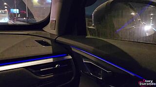 stepsister couldn't wait to suck dick in car pov outdoor homemade scene