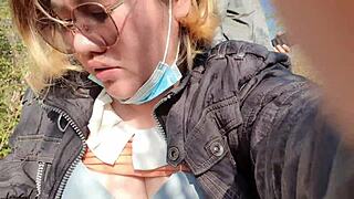 Blonde Amateur Enjoys Outdoor Adventure In Tall Grass