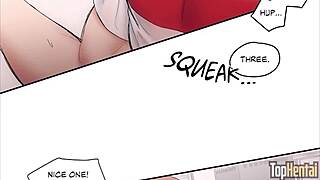 Ebony Babe Does SEXERCISE Workout CFNM In Anime Hentai Style