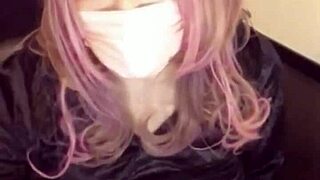 Why is this crossdressing ladyboy with cat ears masturbating on stream?