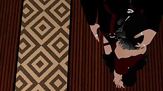 Fake police officer gets his dick sucked by a femboy at work