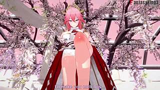 Yae Miko Sucking 1 Genshin Impact Full Fantasyking3