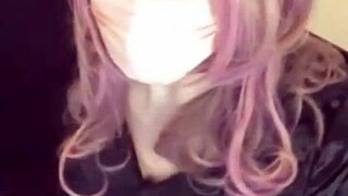 Why is this crossdressing ladyboy with cat ears masturbating on stream?