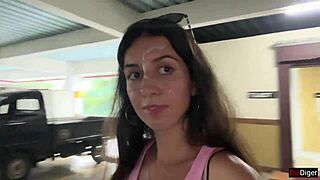 buying stuff for cumwalk girl at supermarket!