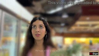 buying stuff for cumwalk girl at supermarket!