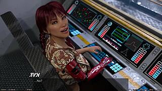 i'm stranded in space flirting with this cute half robot girl